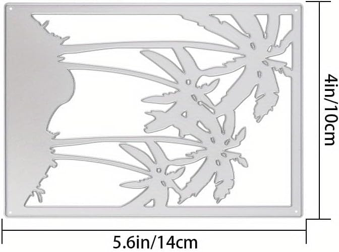 Lapoo 3D Backgrounds Frame Metal Cutting Die for Scrapbooking, New Cutting Dies DIY Album Card Making Decor Paper Craft Metal Die Cuts Party Wedding Decorations (Sea Coconut 5.5 x 7.5 in) - Image 4